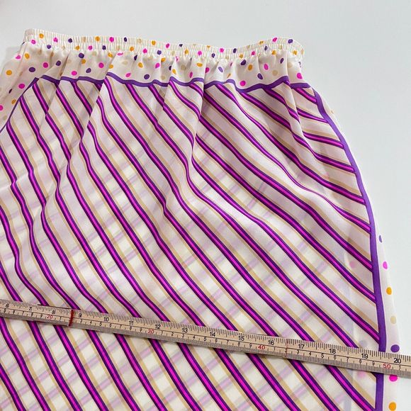 Chic Striped Midi Dress in Purple and Gold - Picture 15 of 16